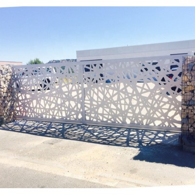 Courtyard Laser Cut Aluminum Garden Yard Gates Fence Gate