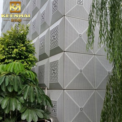 Architectural Laser Cutting Powder Coated Aluminum Outdoor Wall Covering