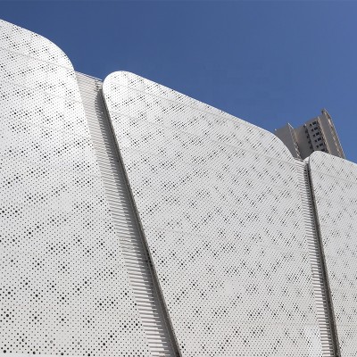 China Keenhai Supplier Decorative Laser Cutting Aluminium Perforated Facade Panel For Wall Cladding