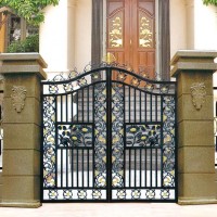 Powder Coated Aluminum Garden Gate with Flower Design