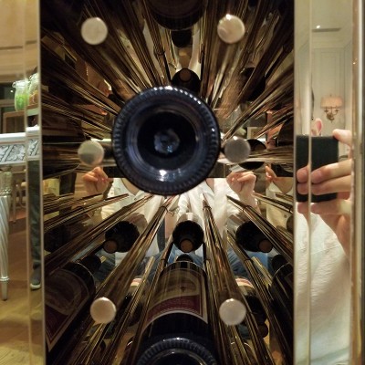 Customized Stainless Steel Wine Display Cabinet Wine Bottle Display Rack